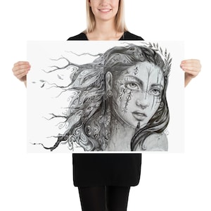 Fine Art Print ‘“WILD CHILD”, Trippy Poster, Tapestry, Psychedelic Poster, trippy art, trippy drawing, Hippie poster