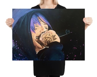 Fine Art Print &quot;Lil Peep&quot; | Lil Peep Poster, Lil Peep Painting, Lil Peep Posterprint, Lil Peep Wallart