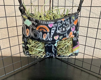 Hay bag for guinea pigs. Fleece hay bag