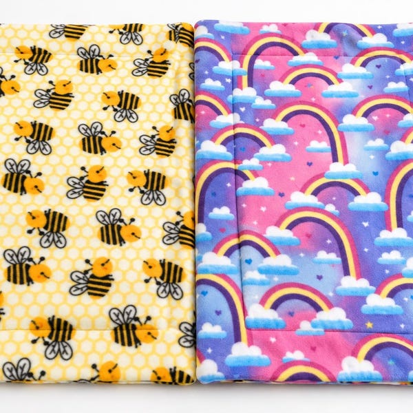 Custom Fleece Cage Liner | Guinea Pig Fleece Bedding | Hedgehog Cage Liner | Washable Small Pet Bedding