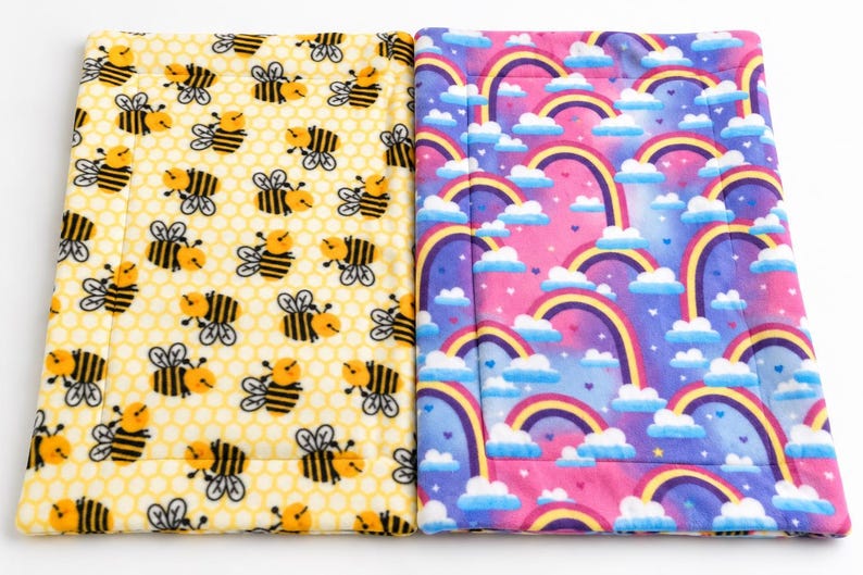 Custom Fleece Cage Liner | Guinea Pig Fleece Bedding | Hedgehog Cage Liner | Washable Small Pet Bedding image 1