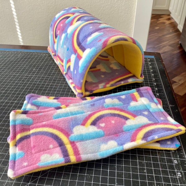 Customizable Guinea Pig Hideout | Fleece Animal Accessories | Washable Pet Hideout | Guinea Pig, Hedgehog, Ferret, Rat, Chinchilla Hideout