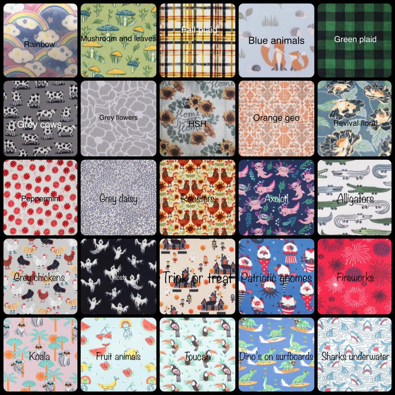 a collage of various patterns and designs, including animal motifs, floral patterns, geometric shapes, and abstract elements. The images are diverse in their styles and colors, creating a visually engaging and dynamic collection.