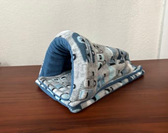 Customizable Fleece Cage Hideout, Tunnel for Guinea Pigs, Hedgehogs, Rats - Warm, Cozy, Easy-to-clean.