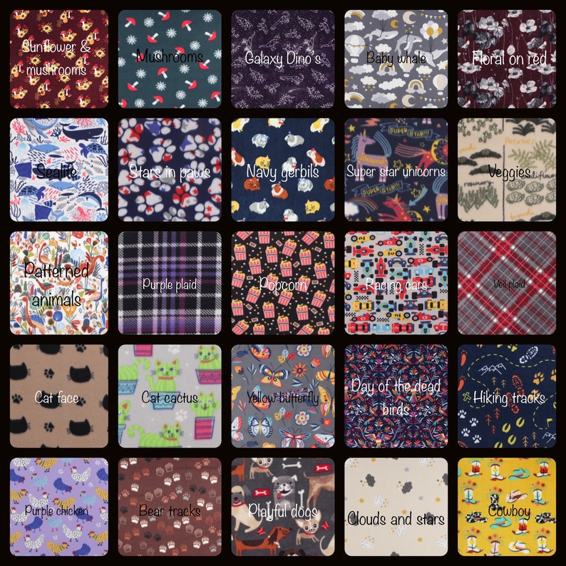 a collage of different types of fabric