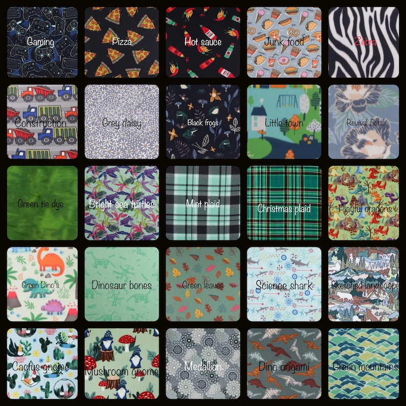 a collage of different types of fabric