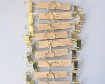 Wood Baby Hangers Set Infant Clothes Hangers Wooden Baby Closet Storage