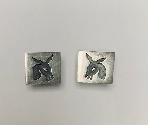 Silver Cufflinks, Classic Antonio Pineda Donkey Mo