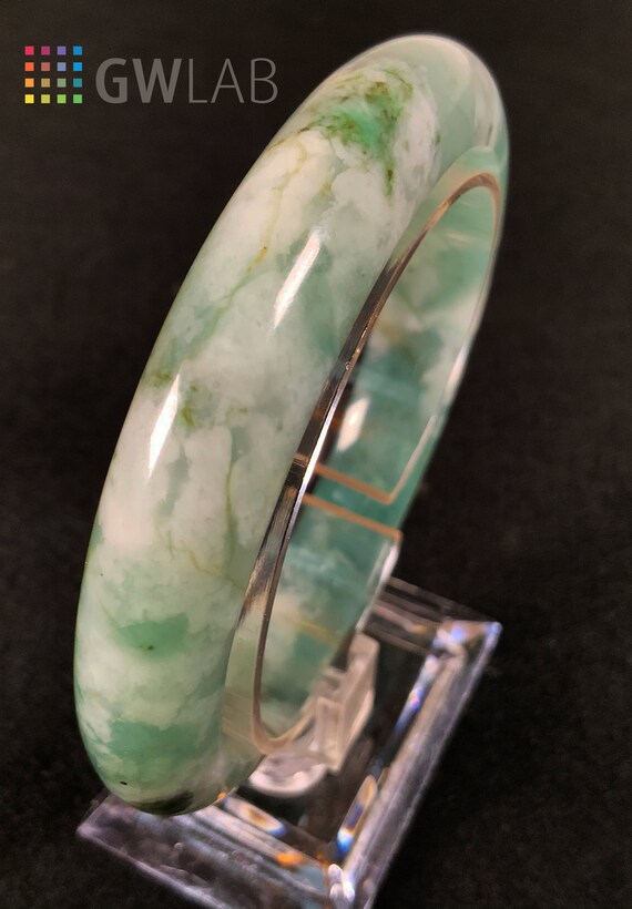Certified Green "Moss & Snow" Translucent A Grade