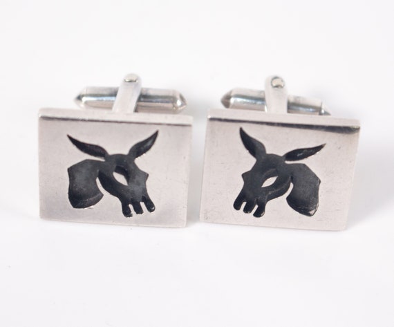 Silver Cufflinks, Classic Antonio Pineda Donkey M… - image 2