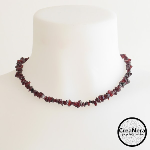 Collier ras de cou en Grenat - Choker en pierres véritables