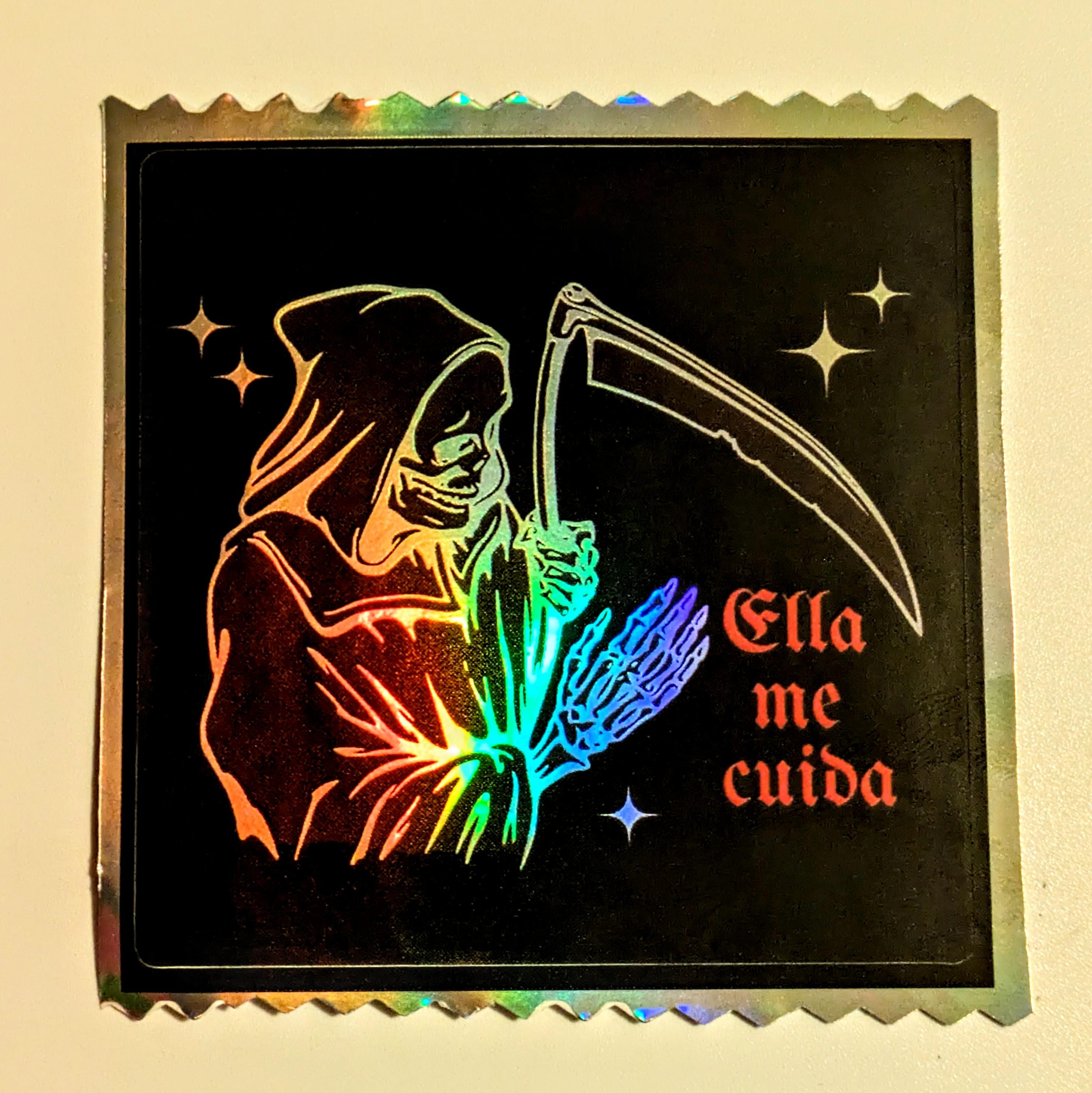 thumbnail interactive-video image 1 of Grim Reaper Santa Muerte Skull Decal - Our Lady Of Holy Death Vinyl Sticker (Oracal 651) 1 of 6