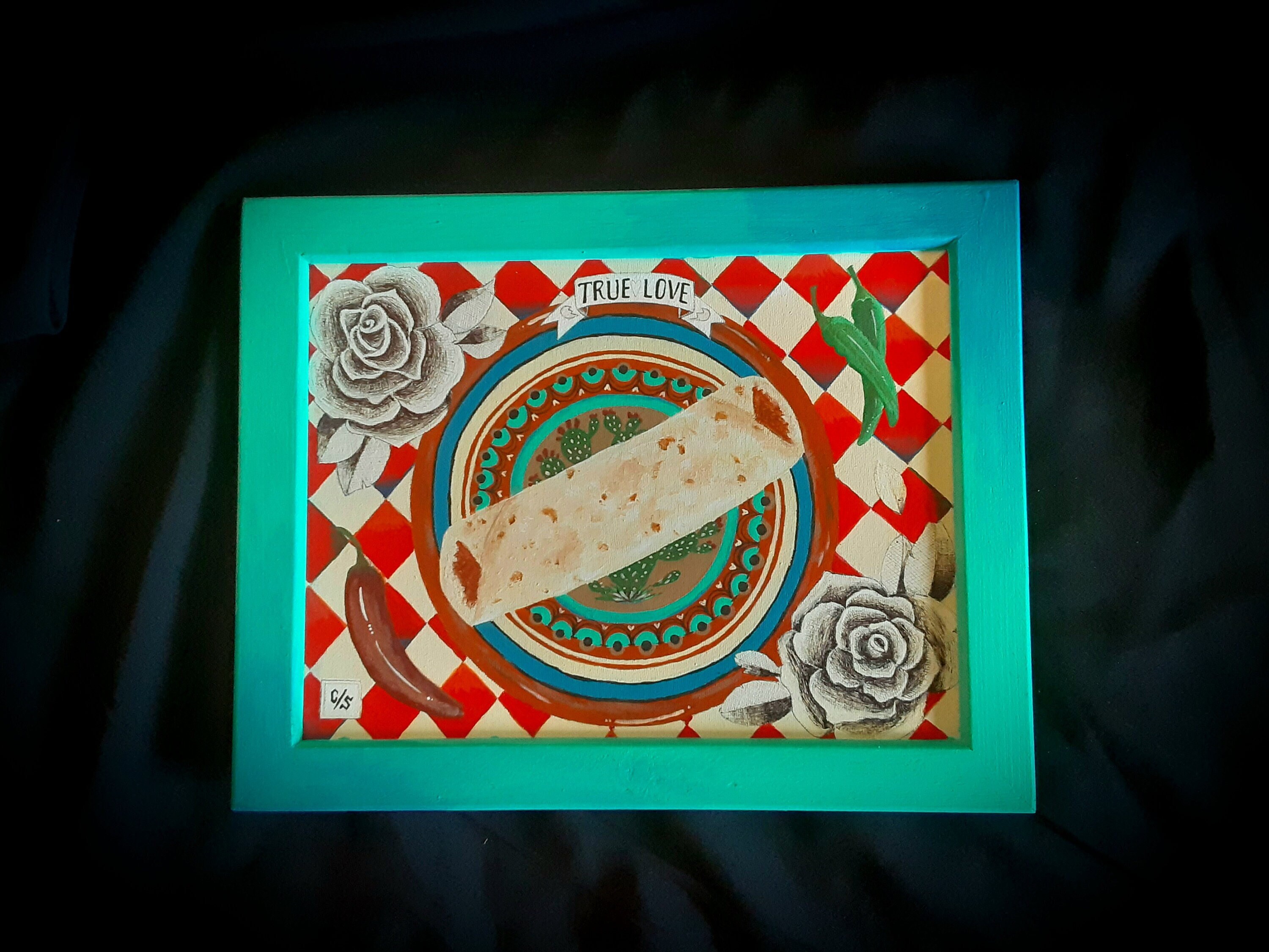 Original Painting Burrito Border Art Juarez El Paso New Etsy