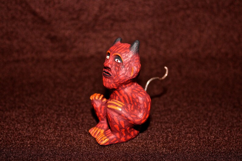 Diablo Devil Figure Statue Clay Ceramic Decoration Altar Decor Oaxacan ...