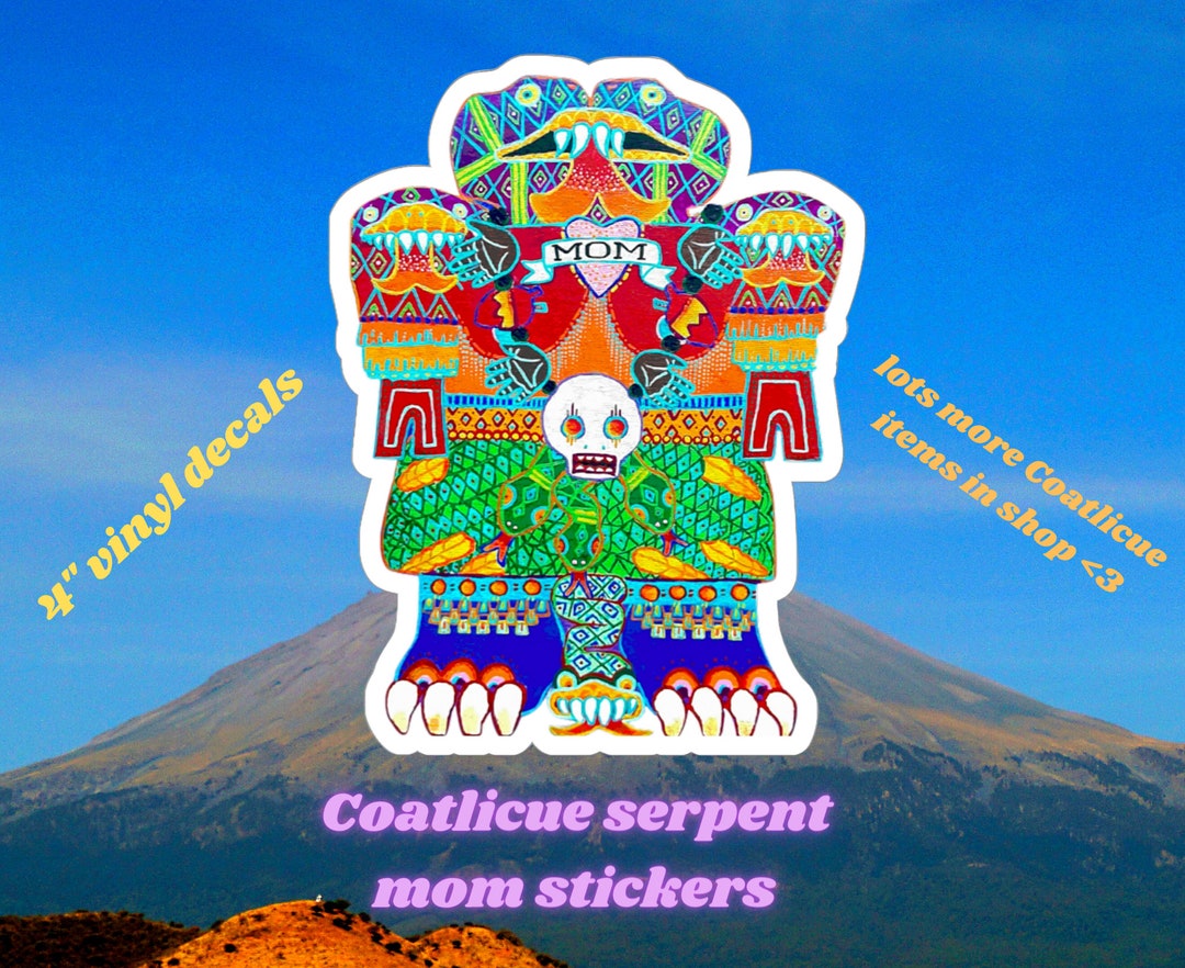 Coatlicue Aztec Sticker Mexica Vinyl Decal Goddess Mother Feminist Gift ...