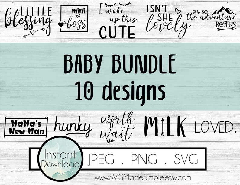 Download Baby Svg Bundle Svgs Kids Bundle Baby Bundle For Commercial Use And Instant Download Cut Files For Cricut And Silhouette 10 Designs Clip Art Clip Art Art Collectibles