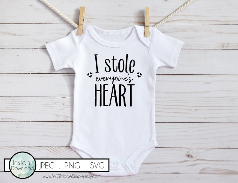 Download I Stole Everyone S Heart Svg For Commercial Use Baby Quotes For Onesie Baby Gift Baby Svg Cut Files For Cricut And Silhouette Clip Art Image Files Craft Supplies Tools Vadel Com