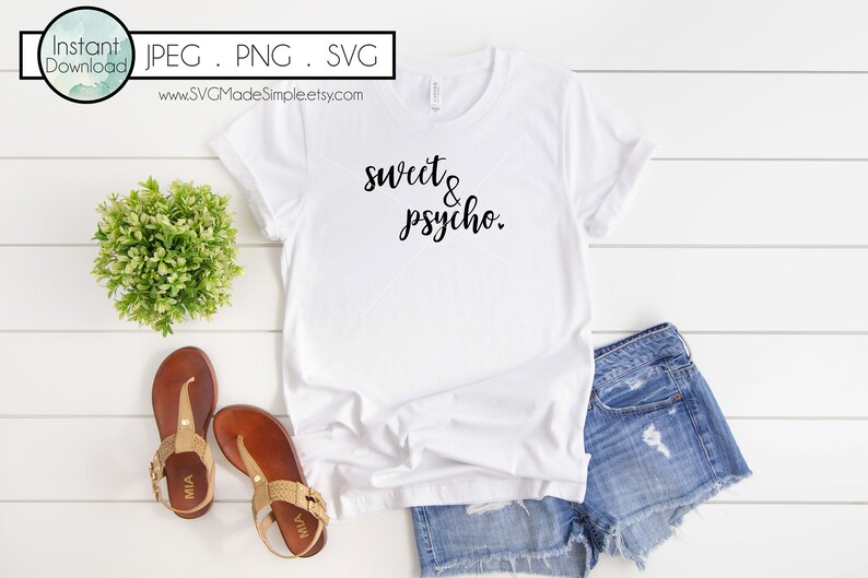 Download Sweet and Psycho SVG for Commercial Use Sarcastic SVG cut ...