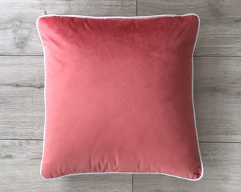 Housse d’oreiller en velours corail de luxe, housse d’oreiller corail, housse de coussin corail 20x20, 22x22, 24x24