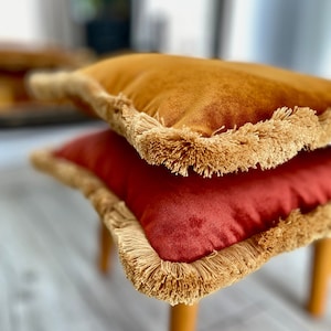 Fringe throw pillow sale