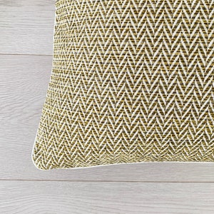 Senfgelbes Geometrisches Muster Kissenbezug, Dicker Polsterkissenbezug 14x14, 20x20, 22x22, 24x24, 26x26