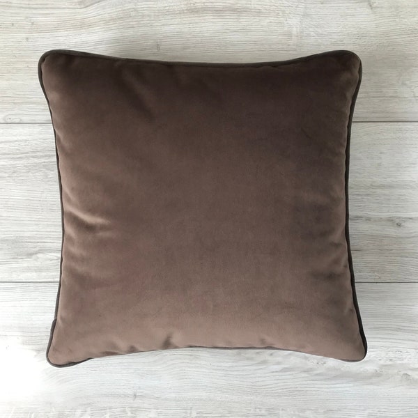 Brown Velvet Pillow Etsy