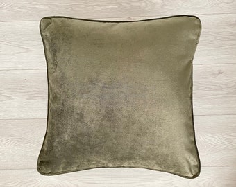 Army Green Velvet Cushion Cover, Green Sofa Pillow, Army Green Pillow Cover, Hunter Green Pillow, 14x14, 20x20, 22x22, 24x24, 26x26