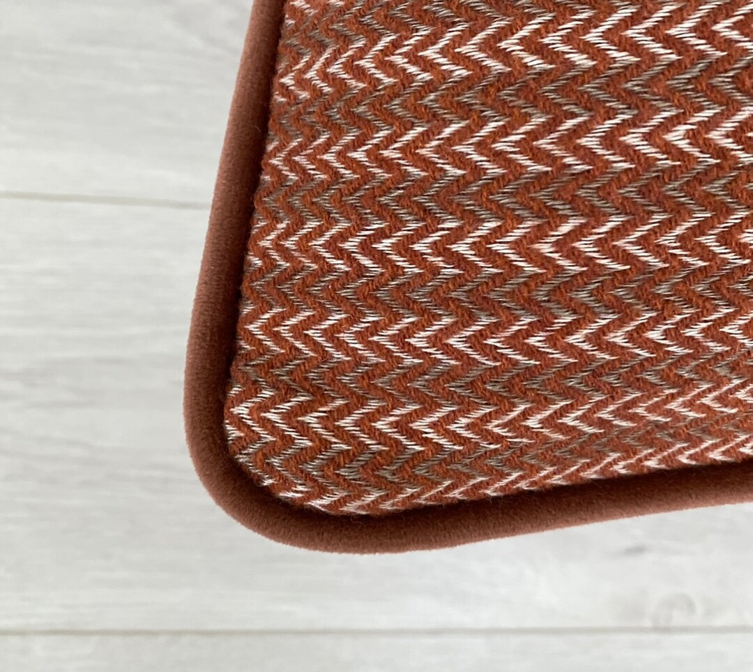 Natural Linen Wool Pillow Case Brown Rust Pillow Cover Etsy