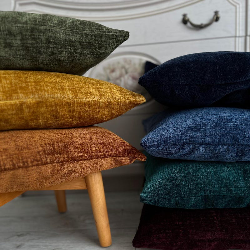 Chenille Pillow - Etsy