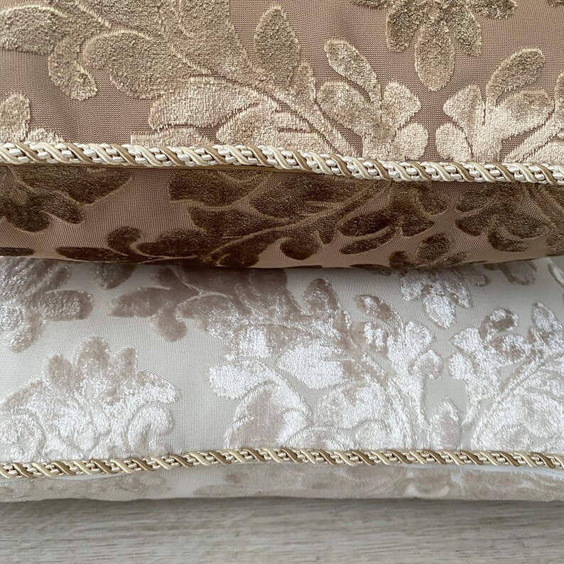 Ivory-cream Royal Patterned Pillow Cover Gold-brown Patterned - Etsy