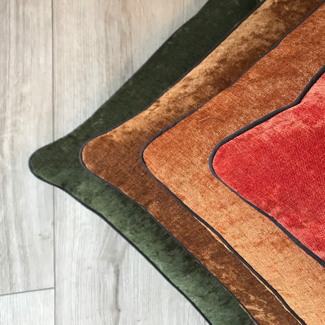 Dark Brown Chenille Pillow Cover Brown Chenille Pillow Cover Etsy