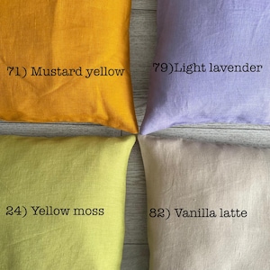Washed Linen Pillowcase: Soft Breathable Natural Fiber Cover, 35x35, 50x50, 55x55, 60x60 image 7