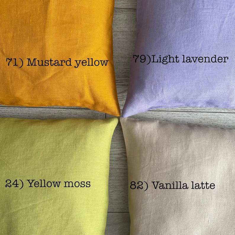 Washed Linen Pillowcase: Soft Breathable Natural Fiber Cover, 35x35, 50x50, 55x55, 60x60 image 7