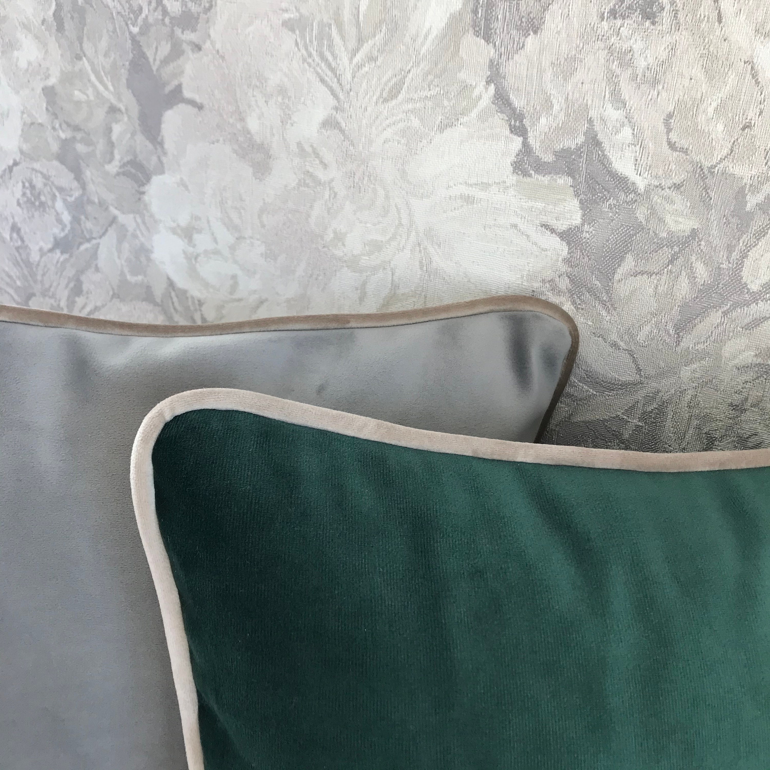 Forest Green Velvet Pillow Cover Ivory Cream Velvet Cushion Etsy