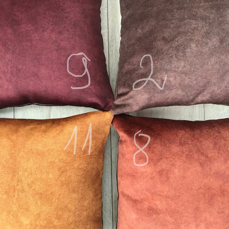 Thick Velvet Pillow Cover Multiple Colour Choices Throw Etsy