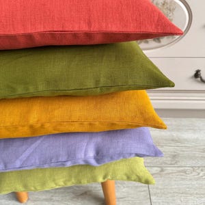 Washed Linen Pillowcase: Soft Breathable Natural Fiber Cover, 35x35, 50x50, 55x55, 60x60 image 14