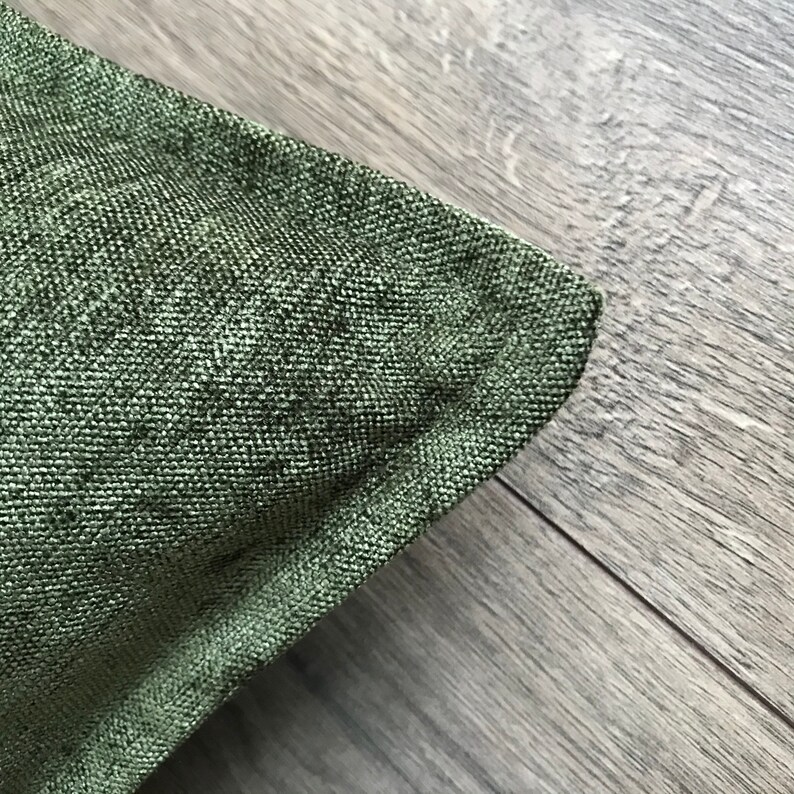 Dark Moss Green Pillow Cover Green Chenille Pillow 22x22 Etsy