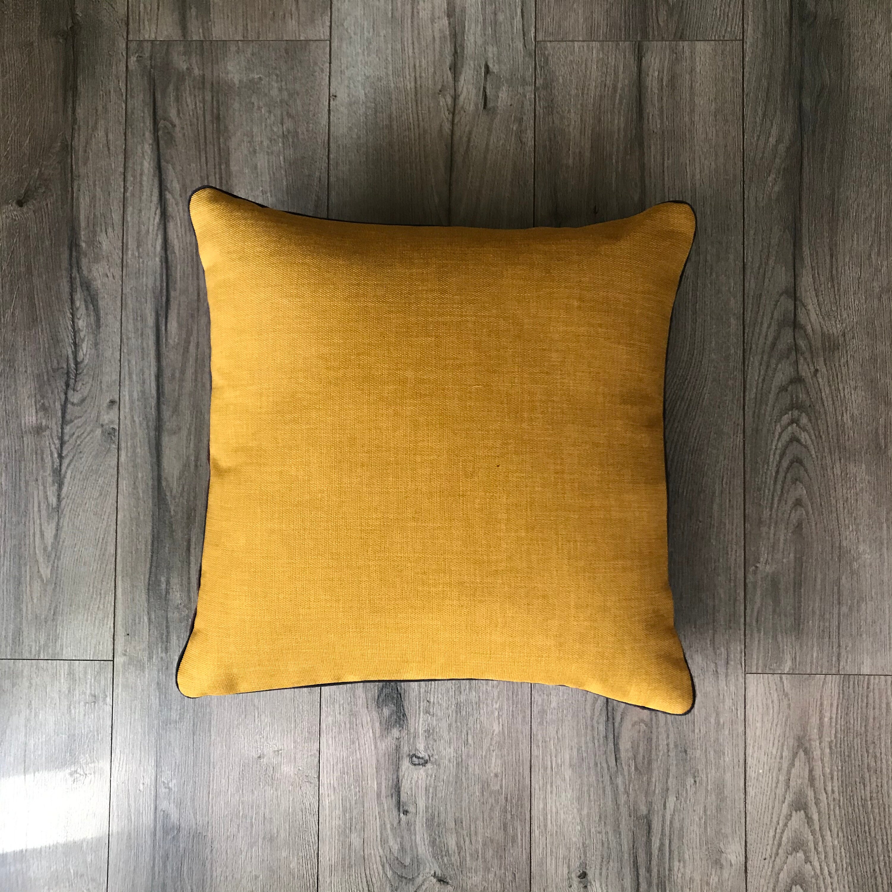 Thick Textured Mustard Color Pillow Mustard Gold Throw Pillow Etsy UK
