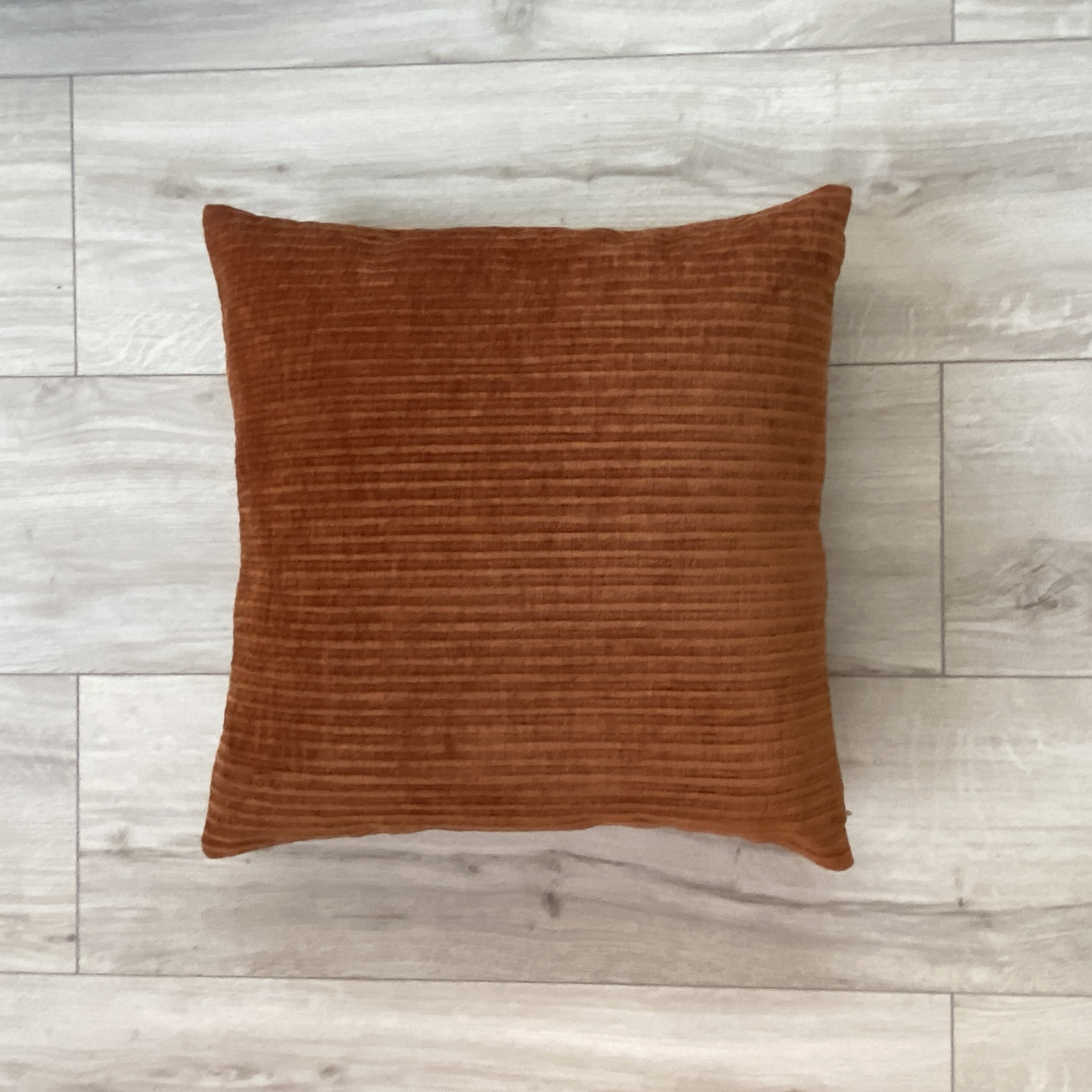 Terracotta Rust Striped Cushion Cover Terracotta Rust Sofa Etsy