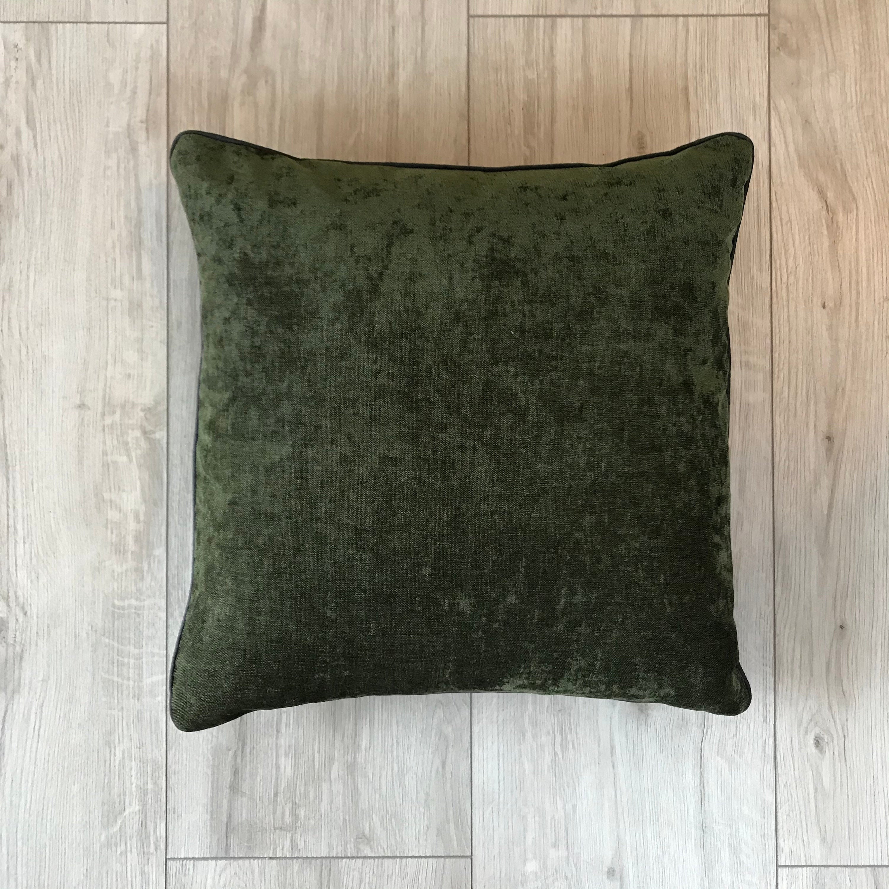 Green Moss Pillow Cover Green Chenille Pillow Dark Khaki Etsy Canada