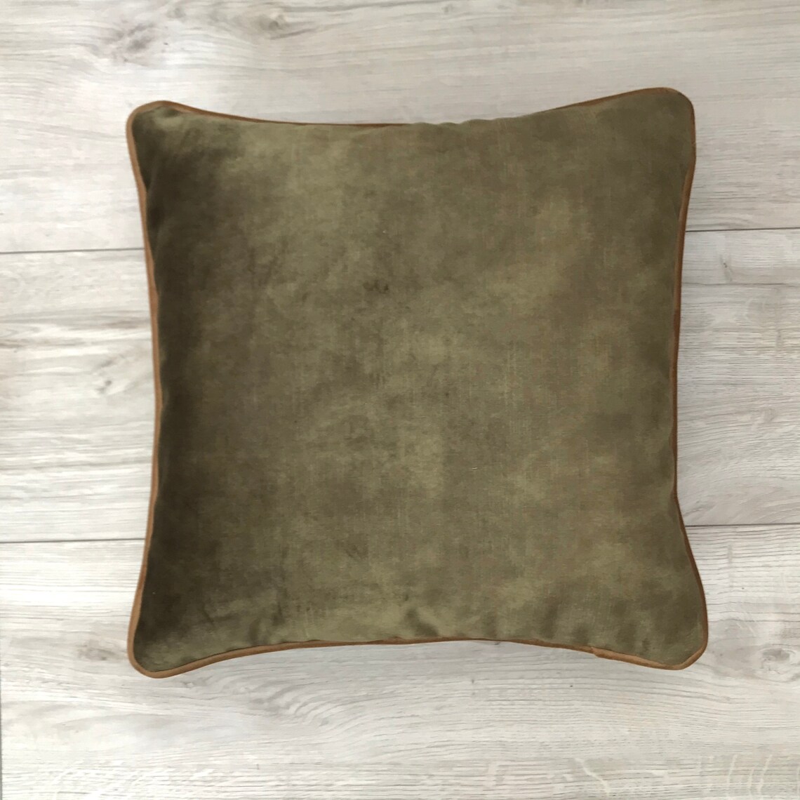 Thick Olive Green Velvet Pillow Cover Olive Green Velvet Etsy