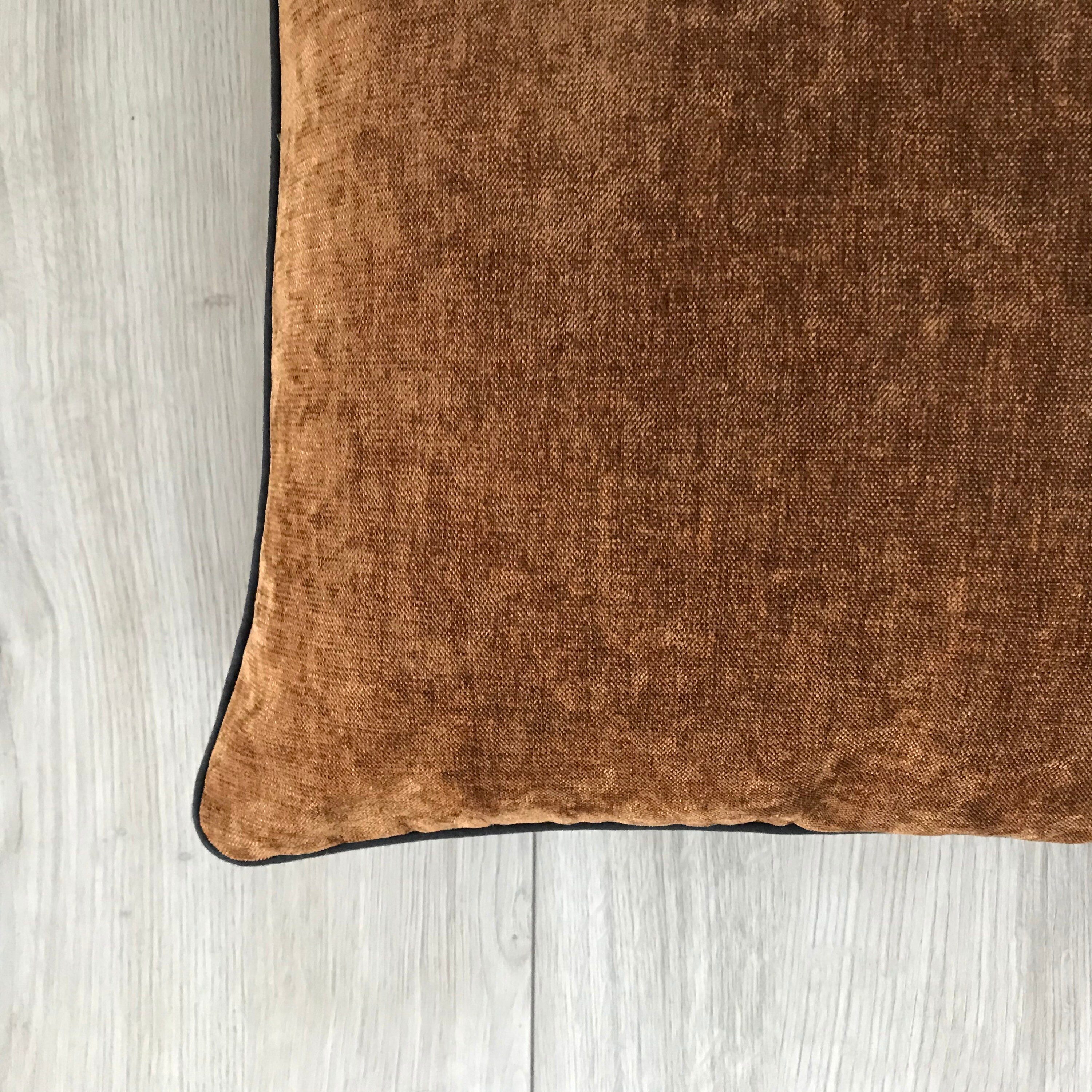 Brown Chenille Pillow Cover Brown Throw Pillow Cover 14x14 Etsy