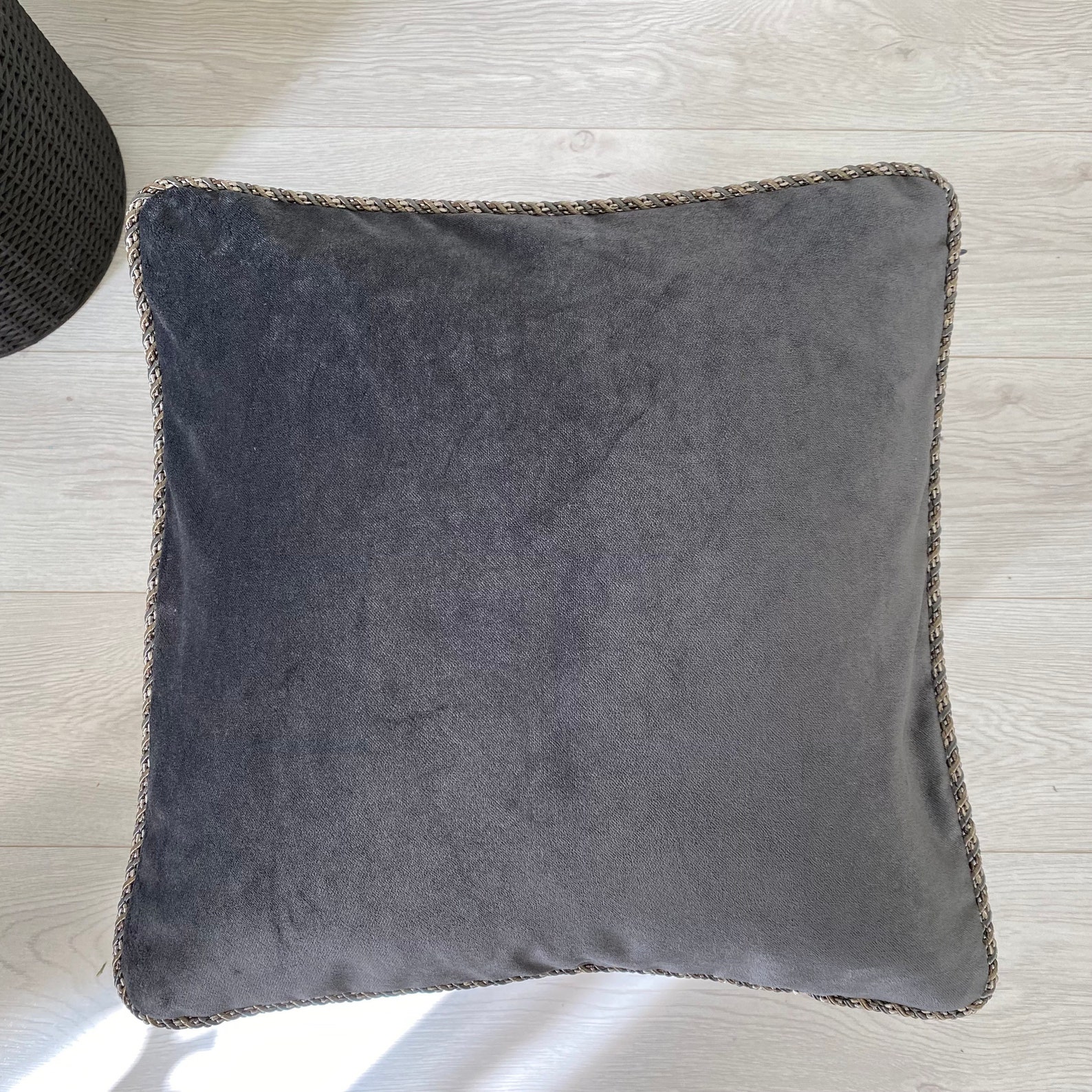 Charcoal Gray Velvet Pillow Cover Luxury Gray Velvet Pillow Etsy