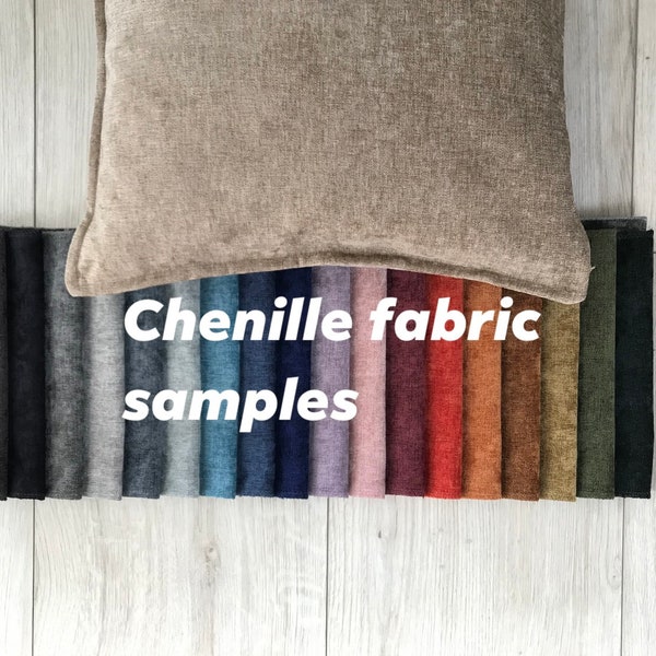 SAMPLES, Various Colours Chenille Samples , Chenille Pillow Various Sizes 20x20 22x22 , 24x24,