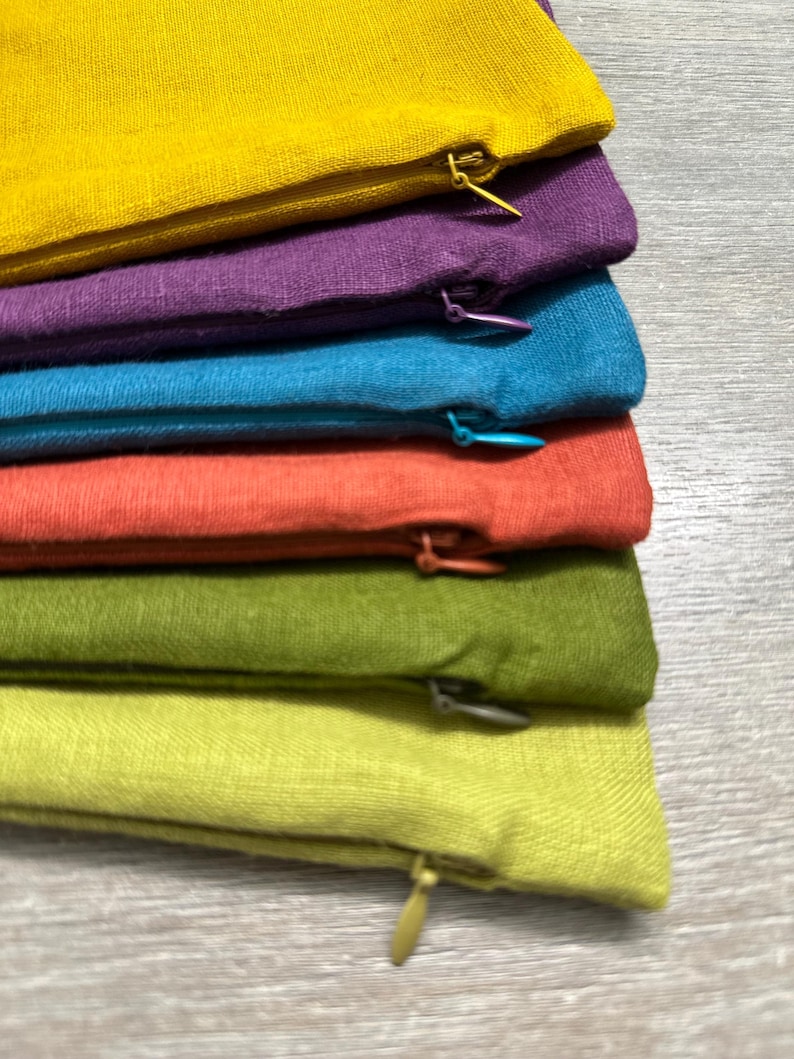 Washed Linen Pillowcase: Soft Breathable Natural Fiber Cover, 35x35, 50x50, 55x55, 60x60 image 2