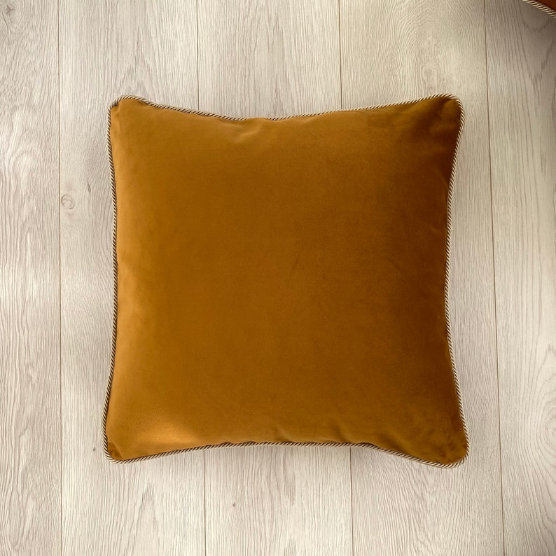 Rust Velvet Pillow Cover gold Mustard Velvet Pillow Cover Etsy