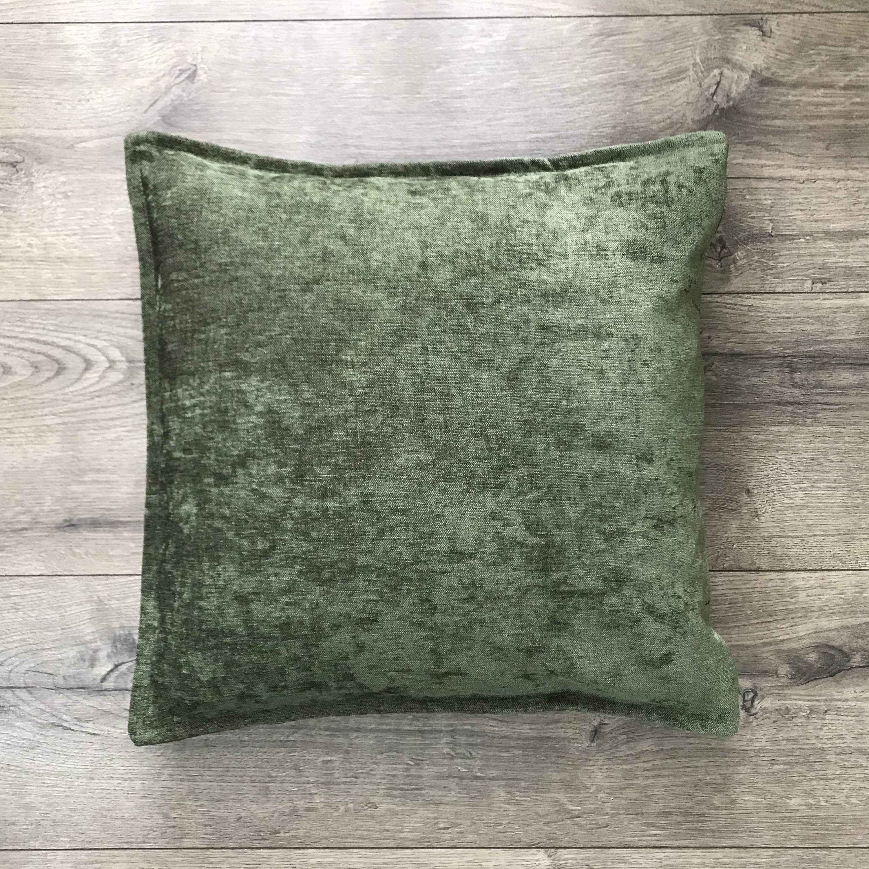 Dark Moss Green Pillow Cover Green Chenille Pillow 22x22 Etsy