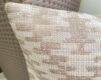 Geometric pattern pillow cover,  Beige geometric sofa pillow, More size pillow cover, Trick pillow cover, 14x14, 20x20, 22x22 , 24x24, 26x26