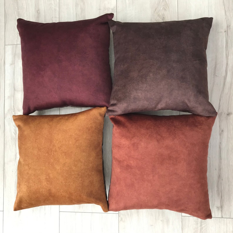 Thick Velvet Pillow Cover Multiple Colour Choices Throw Etsy