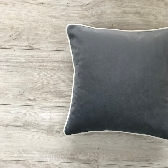 Charcoal velvet pillow hot sale